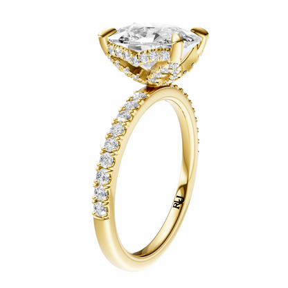 Cushion Traditional Accented Tulip Sparkler Setting
