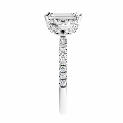 Emerald Traditional Accented Tulip Sparkler Setting
