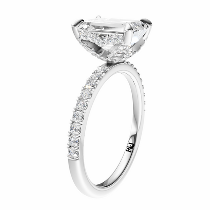 Emerald Traditional Accented Tulip Sparkler Setting