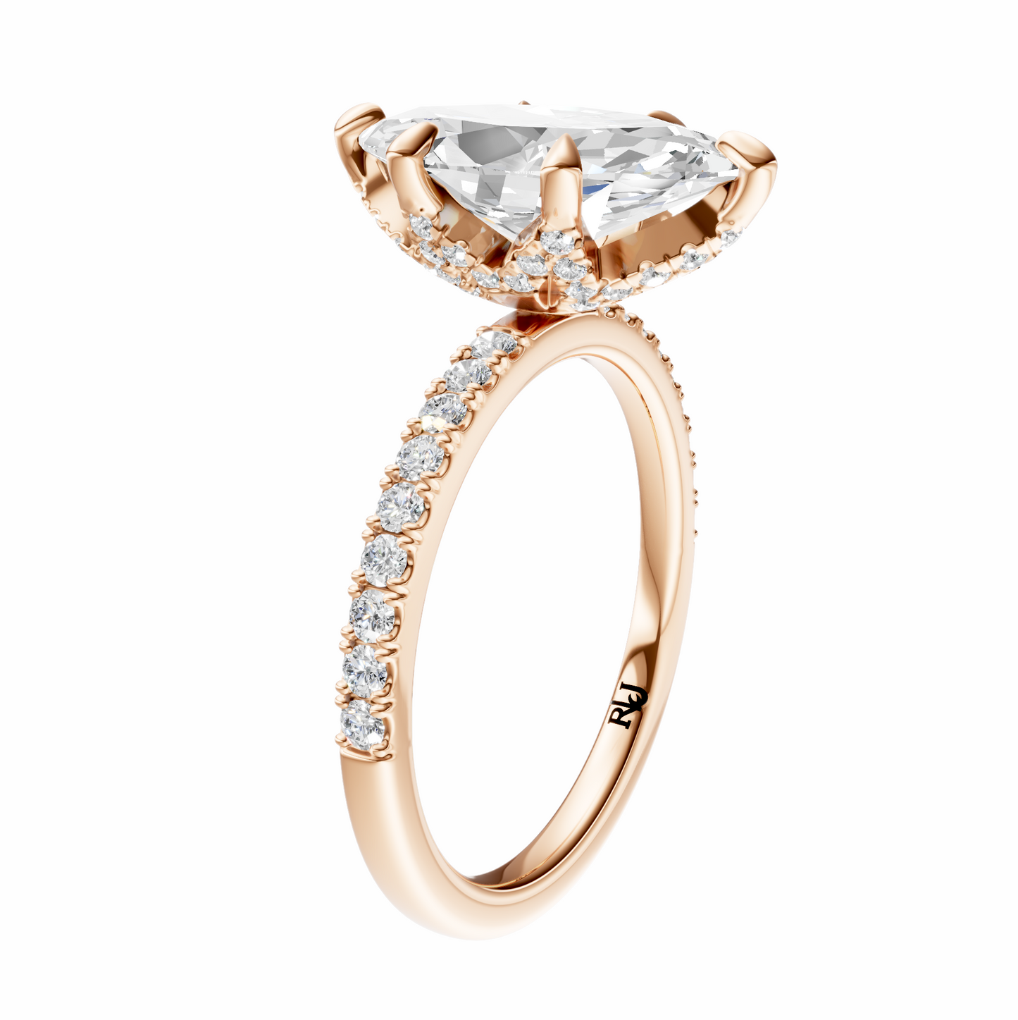 Marquise Traditional Accented Tulip Sparkler Setting