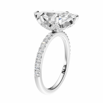 Marquise Traditional Accented Tulip Sparkler Setting