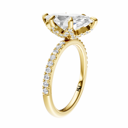 Marquise Traditional Accented Tulip Sparkler Setting