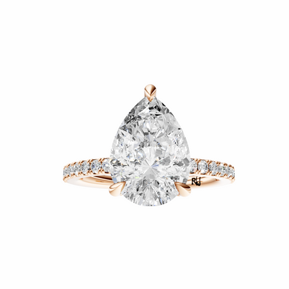 Pear Traditional Accented Tulip Sparkler Setting