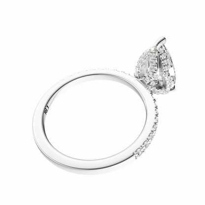 Pear Traditional Accented Tulip Sparkler Setting