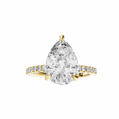 Pear Traditional Accented Tulip Sparkler Setting