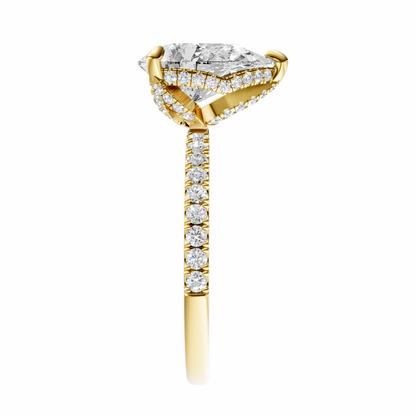 Pear Traditional Accented Tulip Sparkler Setting