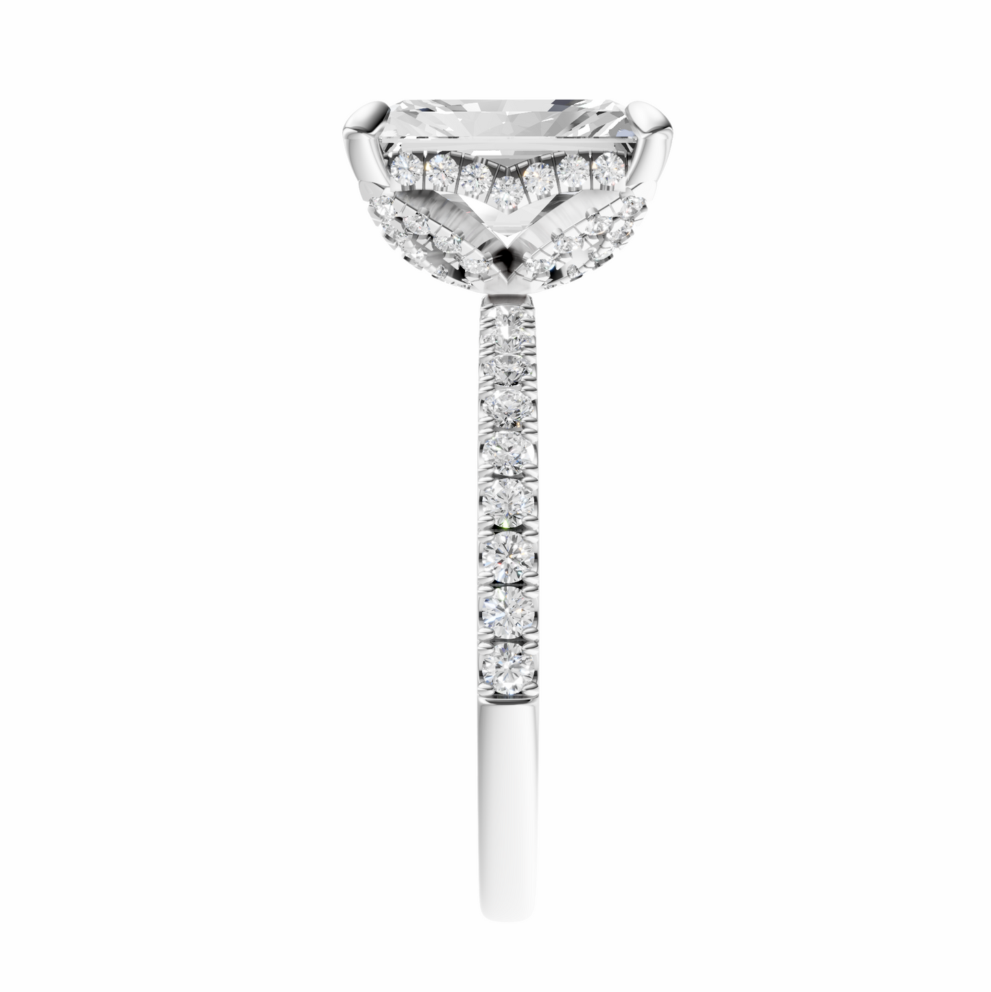 Radiant Traditional Accented Tulip Sparkler Setting