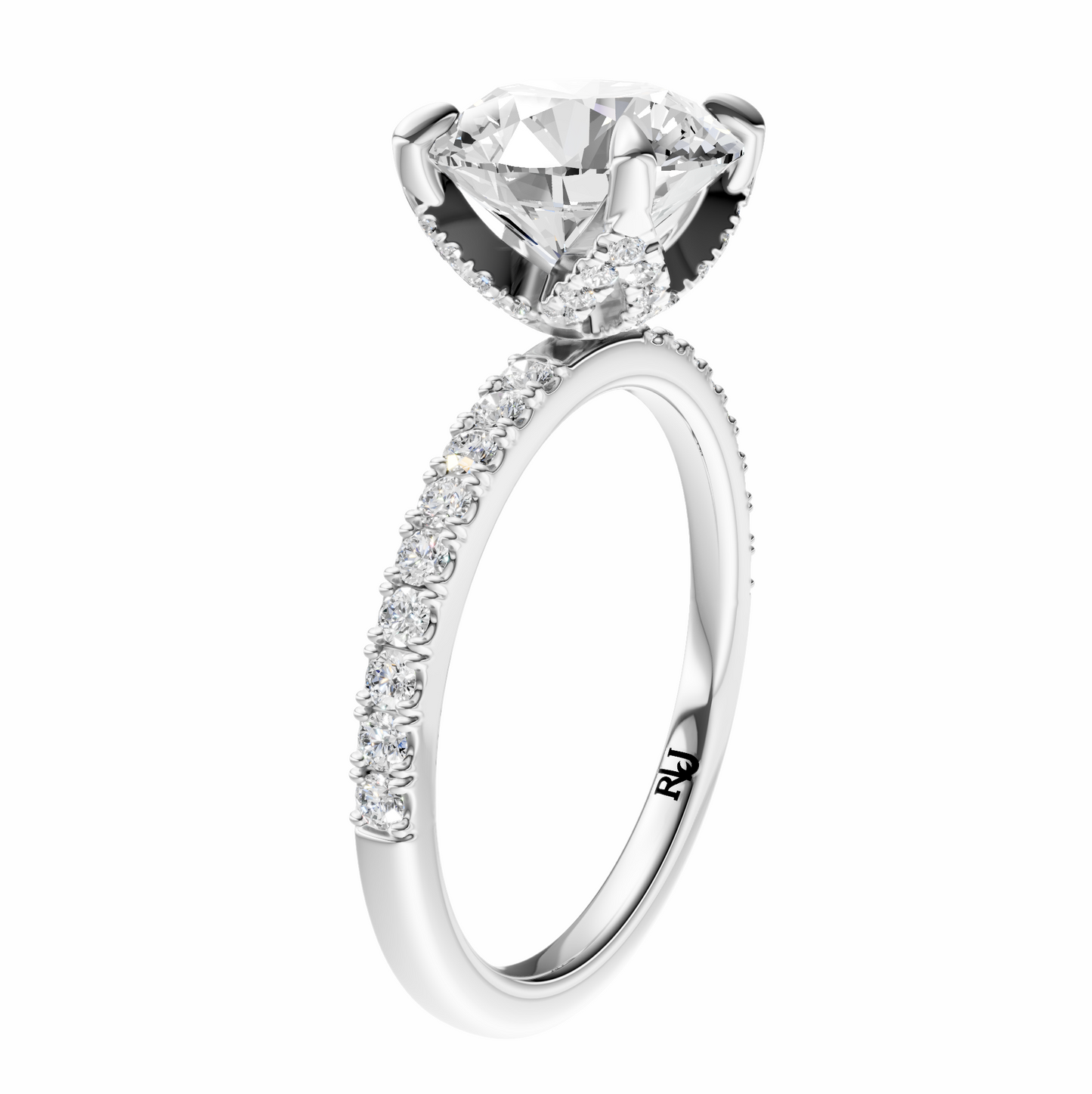 Round Traditional Accented Tulip Sparkler Setting