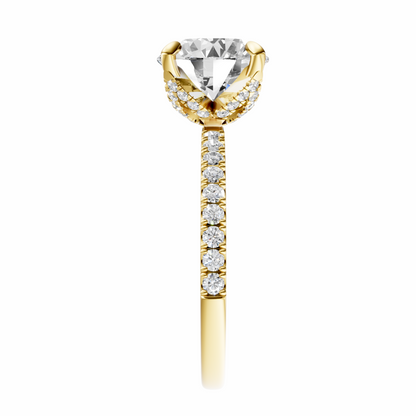 Round Traditional Accented Tulip Sparkler Setting