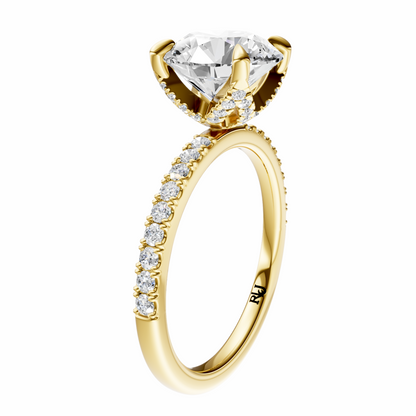 Round Traditional Accented Tulip Sparkler Setting