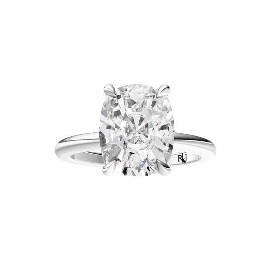 Cushion Accented Tulip Solitaire Setting