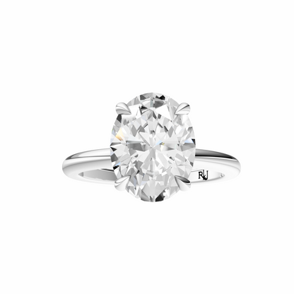 Oval Accented Tulip Solitaire Setting