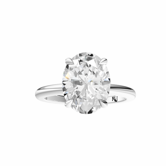 Oval Accented Tulip Solitaire Setting