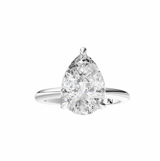 Pear Accented Tulip Solitaire Setting