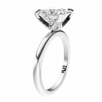 Princess Accented Tulip Solitaire Setting
