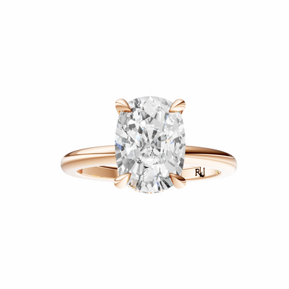 Cushion Tulip Hidden Halo Solitaire Setting