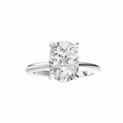 Cushion Tulip Hidden Halo Solitaire Setting