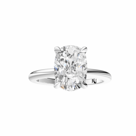 Cushion Tulip Hidden Halo Solitaire Setting
