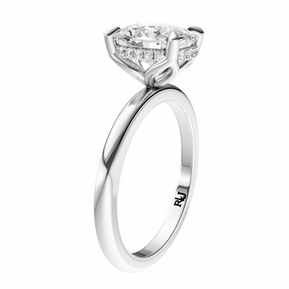 Cushion Tulip Hidden Halo Solitaire Setting