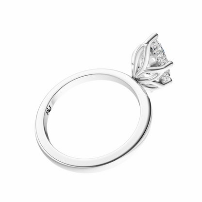 Marquise Tulip Hidden Halo Solitaire Setting