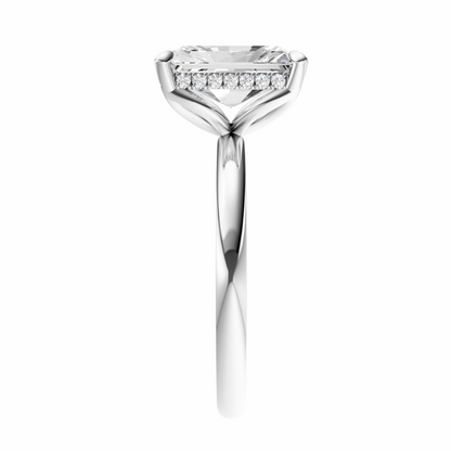 Radiant Tulip Hidden Halo Solitaire Setting
