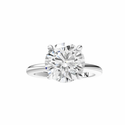 Round Tulip Hidden Halo Solitaire Setting