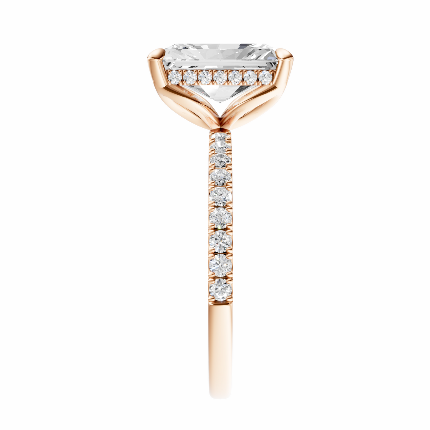Radiant Traditional Tulip Hidden Halo Setting