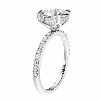 Round Traditional Tulip Hidden Halo Setting