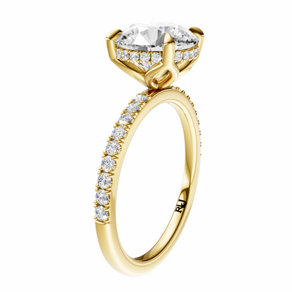 Round Traditional Tulip Hidden Halo Setting