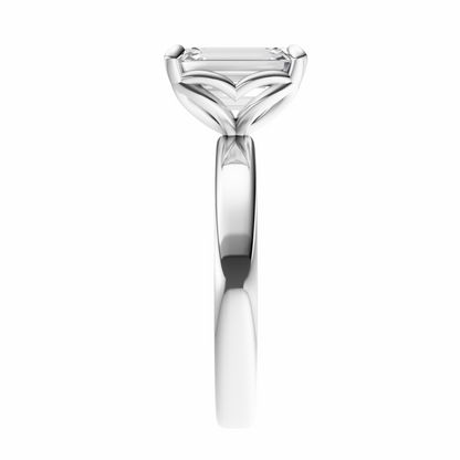 Emerald Tulip 2.7mm Band Solitaire Setting