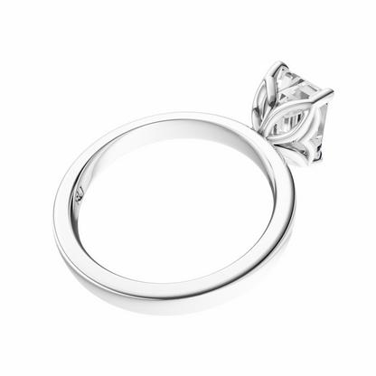 Emerald Tulip 2.7mm Band Solitaire Setting
