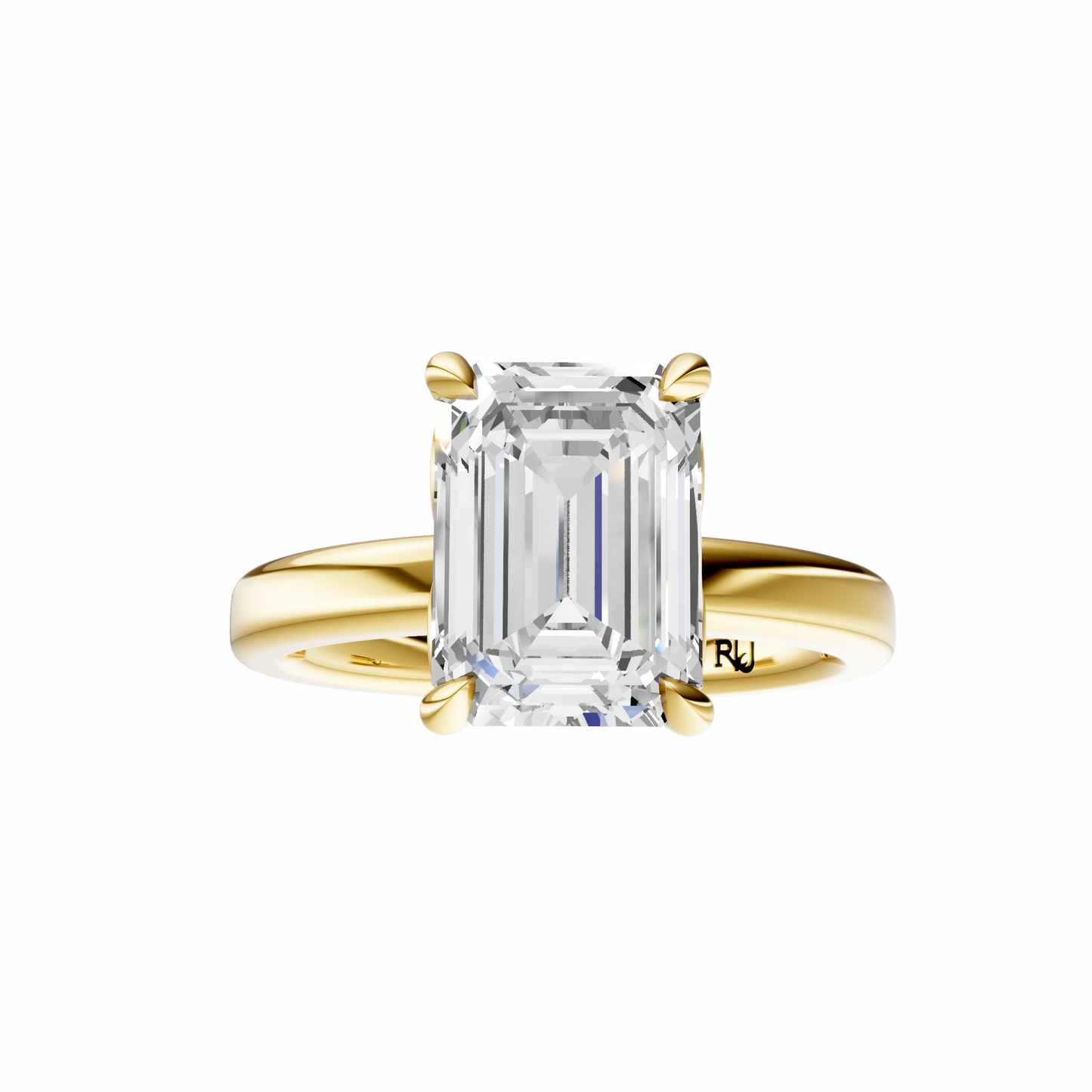 Emerald Tulip 2.7mm Band Solitaire Setting