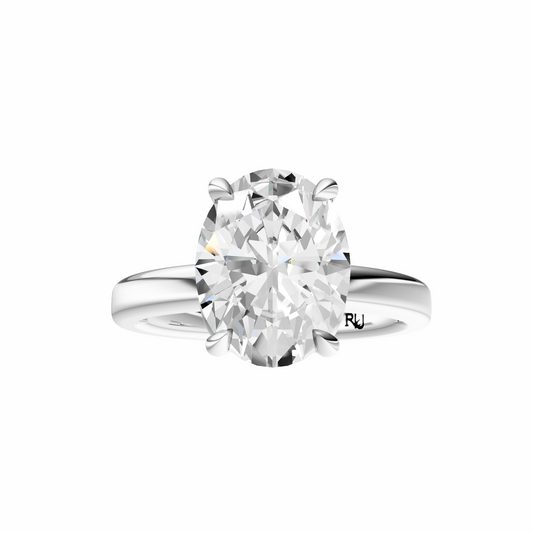 Oval Tulip 2.7mm Band Solitaire Setting