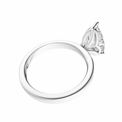 Pear Tulip 2.7mm Band Solitaire Setting