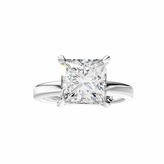 Princess Tulip 2.7mm Band Solitaire Setting