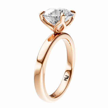 Round Tulip 2.7mm Band Solitaire Setting