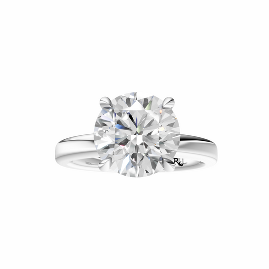 Round Tulip 2.7mm Band Solitaire Setting