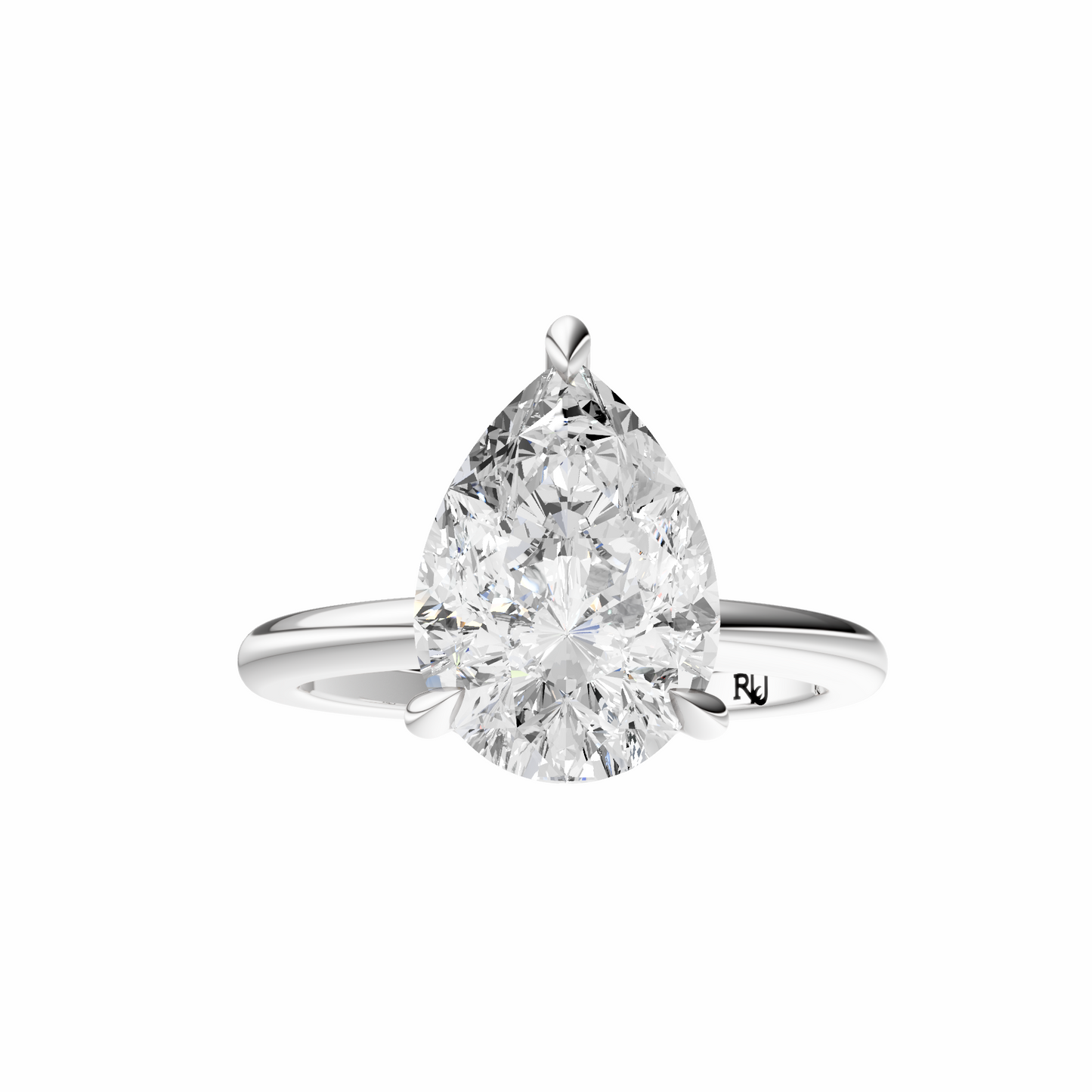 Pear Tulip Basket Solitaire Setting