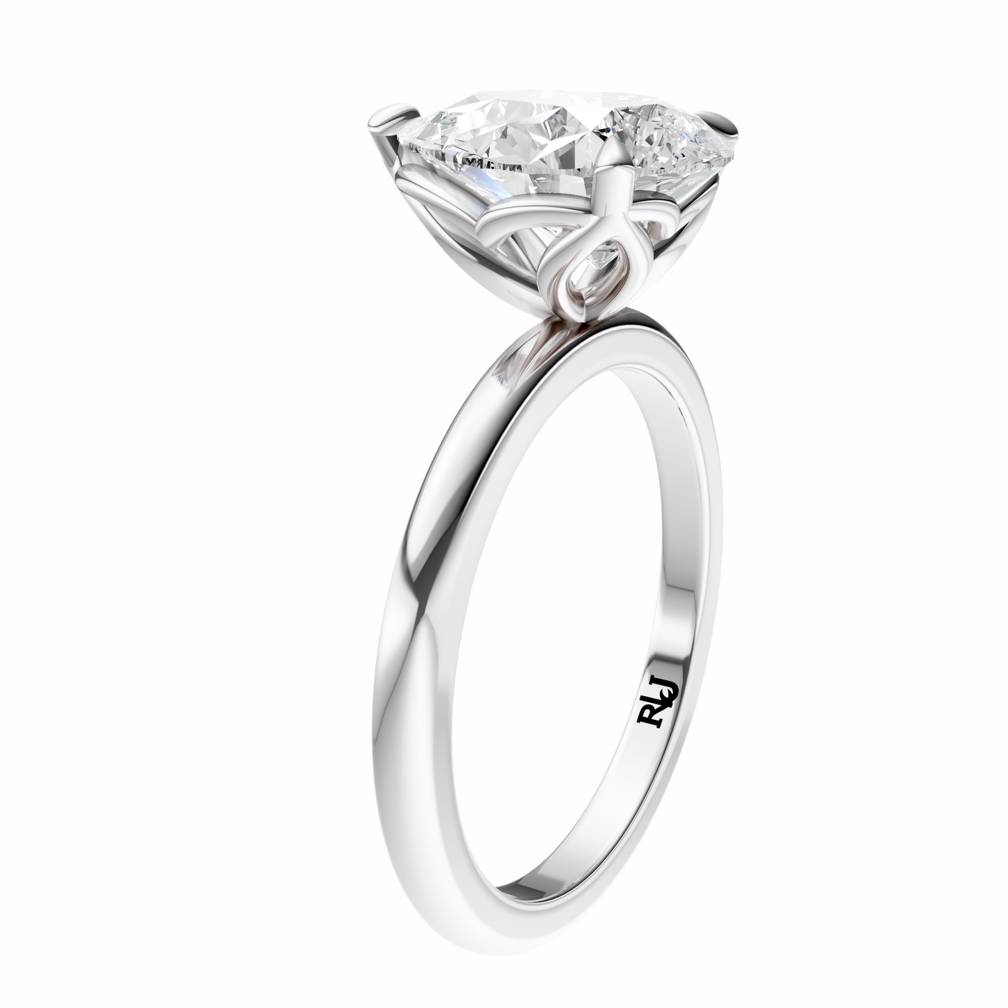 Pear Tulip Basket Solitaire Setting