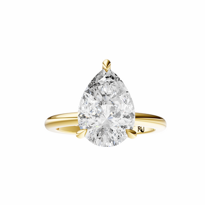 Pear Tulip Basket Solitaire Setting