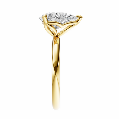 Pear Tulip Basket Solitaire Setting