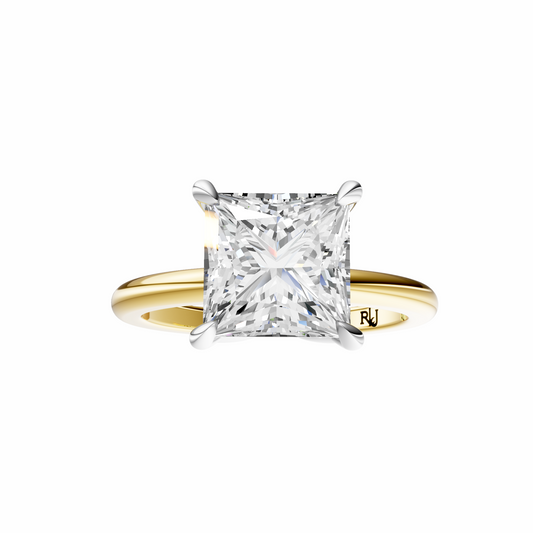Princess Mixed Metal Tulip Basket Solitaire Setting