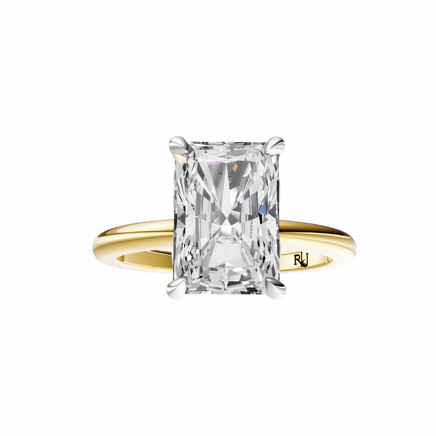 Radiant Mixed Metal Tulip Basket Solitaire Setting