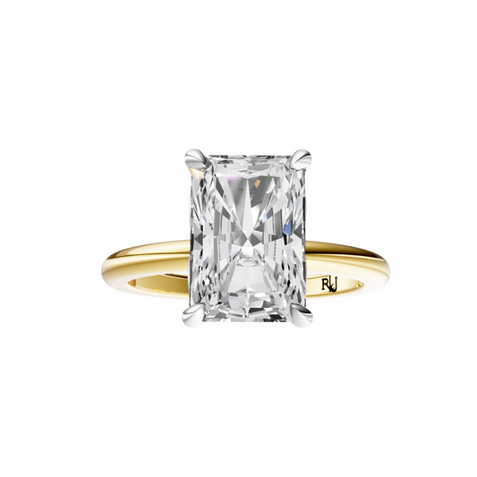 Radiant Mixed Metal Tulip Basket Solitaire Setting