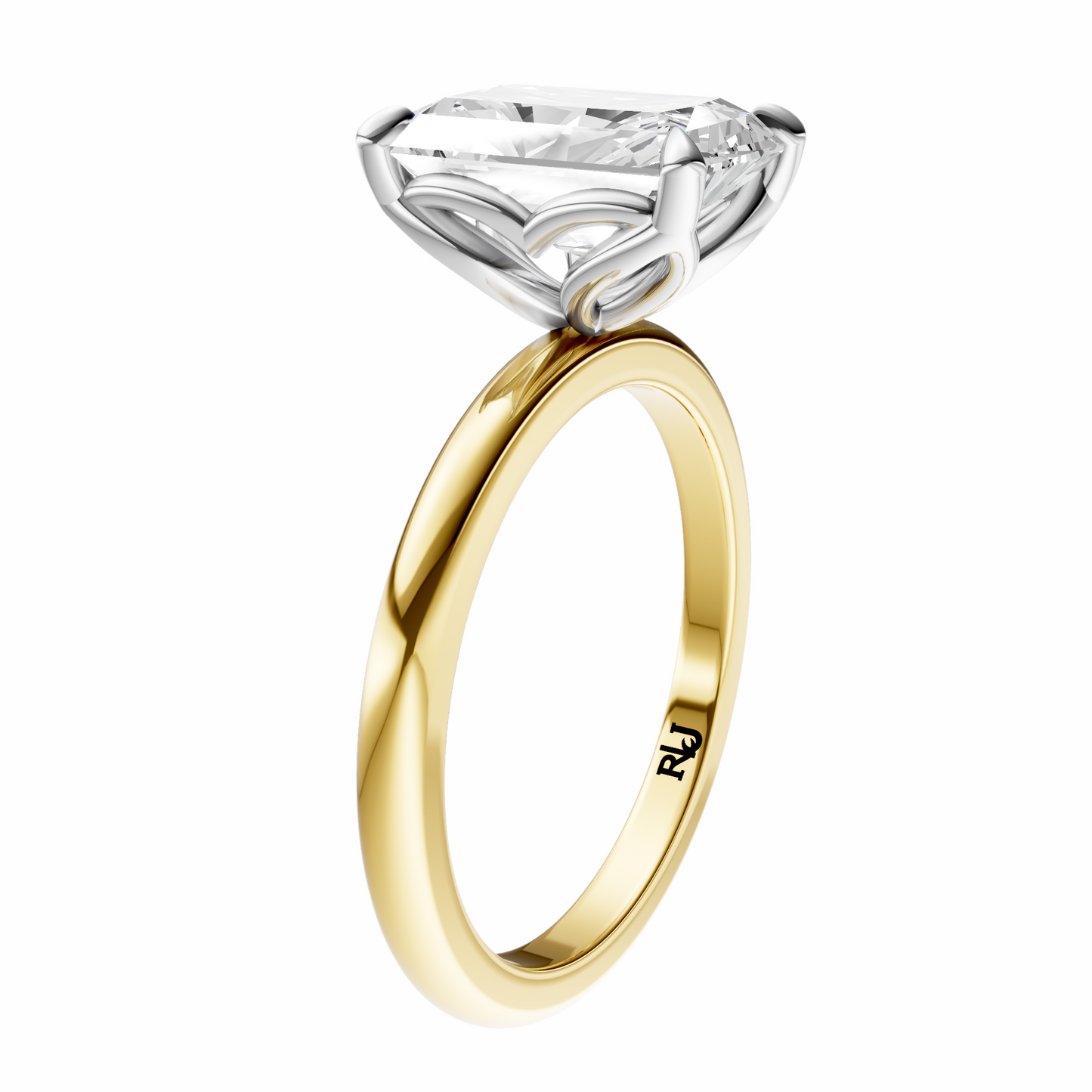 Radiant Mixed Metal Tulip Basket Solitaire Setting
