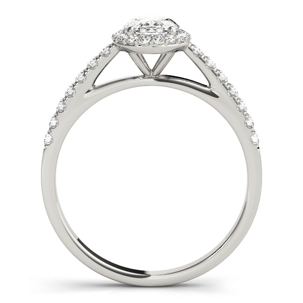 Oval French Cathedral Halo Setting