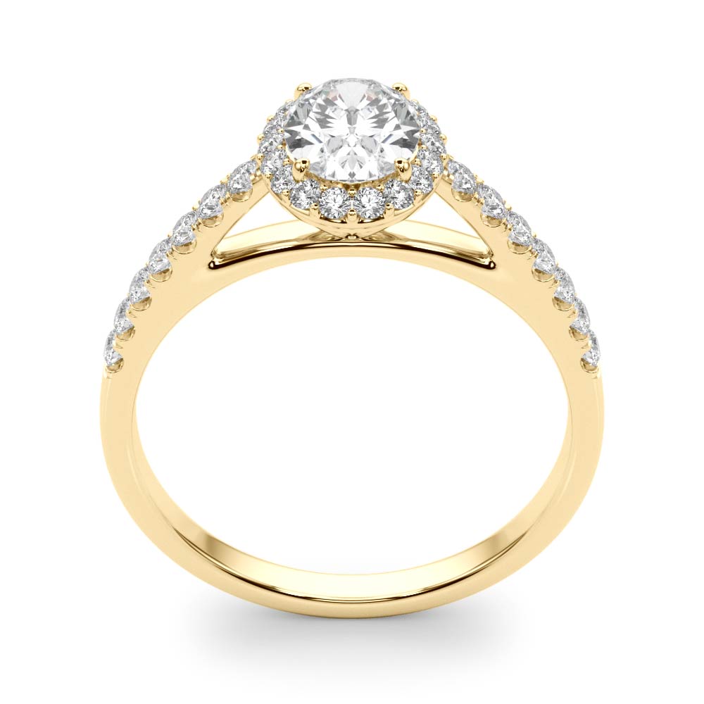 Oval French Cathedral Halo Setting