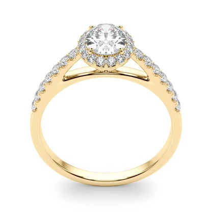 Oval French Cathedral Halo Setting