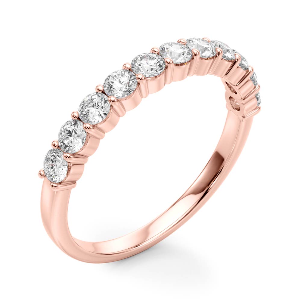 Half Eternity Round Wedding Band