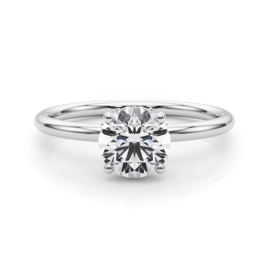 Round Petite Hidden Halo Signature Setting